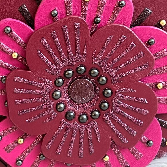 ⚜️ Coach Tea Rose Crossbody Mini Bag Purse NWT - Picture 5 of 15